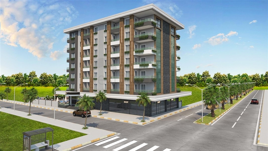 1+1 apartments in a new complex near Cleopatra beach