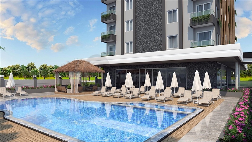 1+1 apartments in a new complex near Cleopatra beach