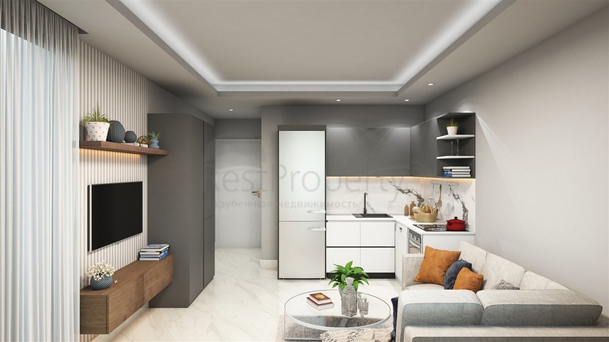 1+1 apartments in a new complex near Cleopatra beach