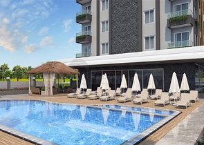 1+1 apartments in a new complex near Cleopatra beach