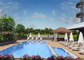 1+1 apartments in a new complex near Cleopatra beach