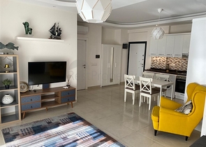 Furnished 1+1 apartment in Mahmutlar