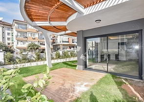 1+1 apartment with garden access in Oba area