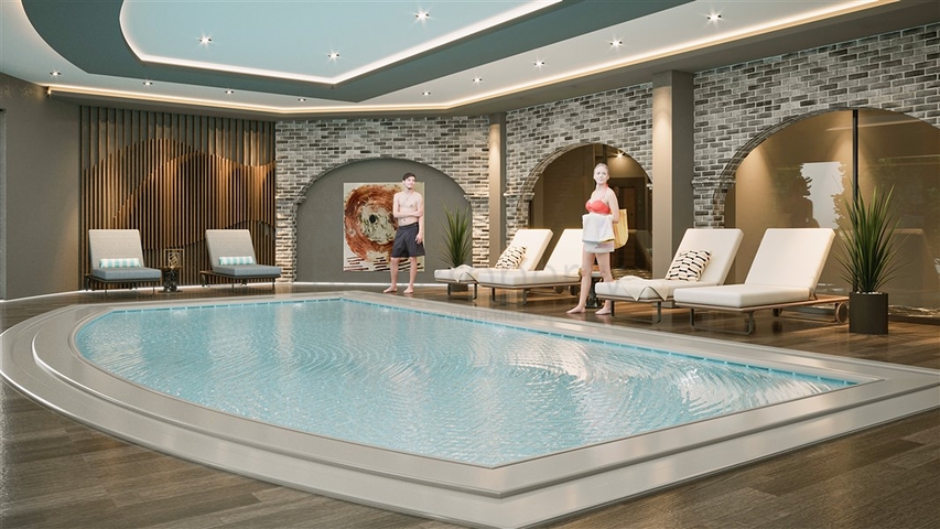 1+1 apartment in the green Avsallar district