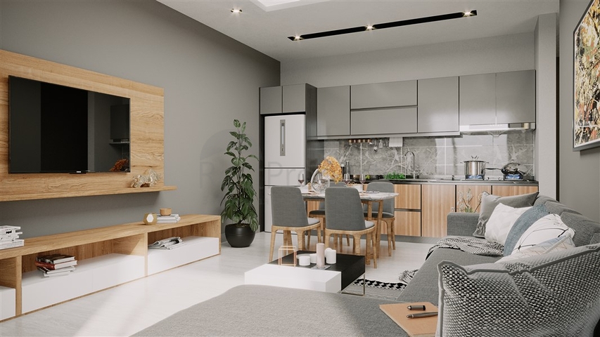 1+1 apartment in the green Avsallar district