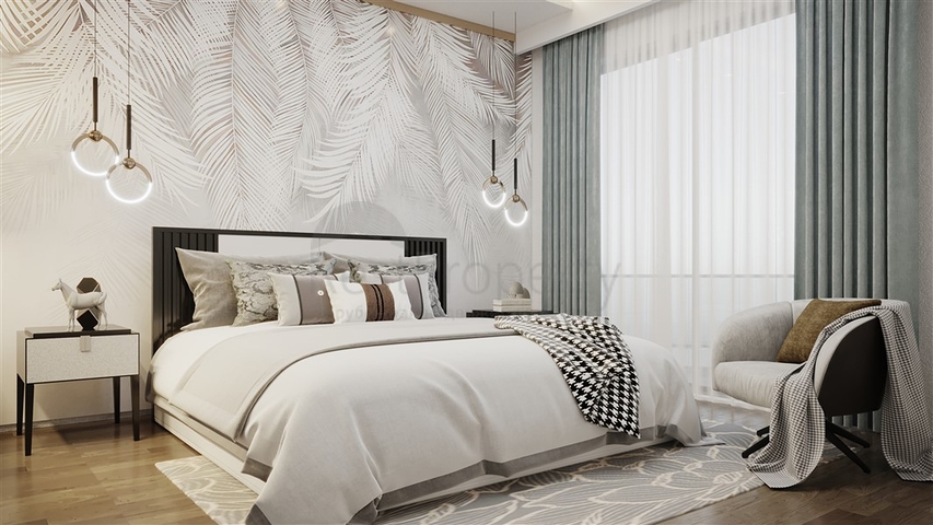 1+1 apartment in the green Avsallar district