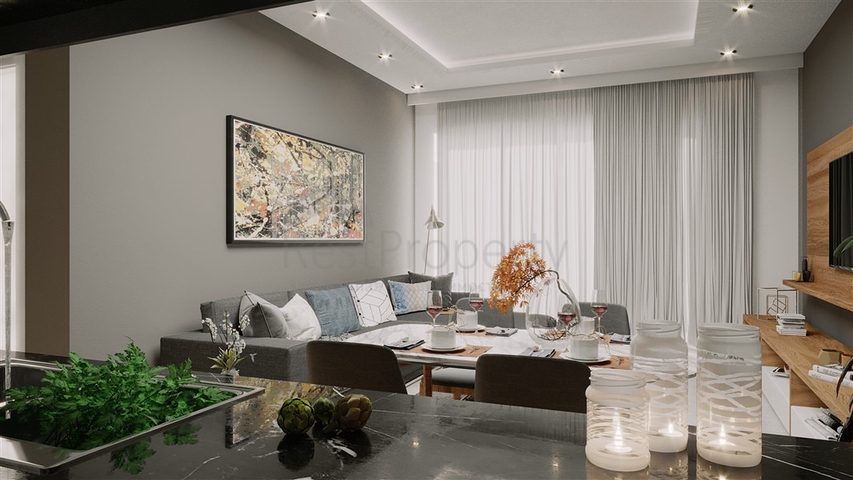 1+1 apartment in the green Avsallar district