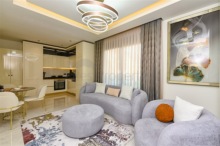 1+1 Rental Apartment in Central Alanya with Full Amenities