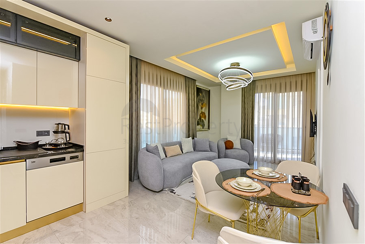 1+1 Rental Apartment in Central Alanya with Full Amenities