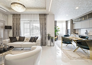 Three-bedroom penthouse with designer renovation