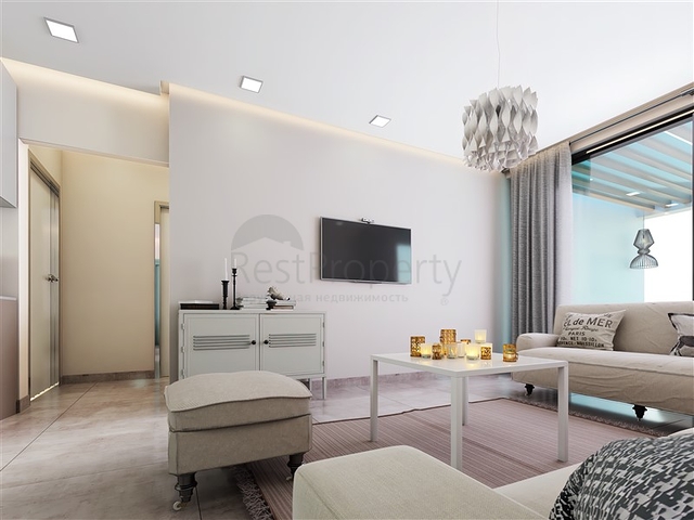 2+1 apartment with its own terrace 100 meters from the sea