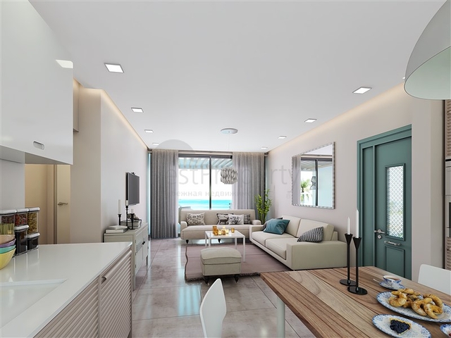 2+1 apartment with its own terrace 100 meters from the sea