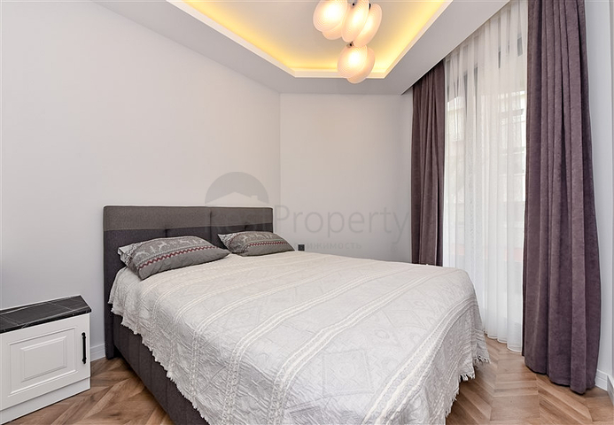 Sea View 1+1 Apartment in Beachfront Complex, Alanya