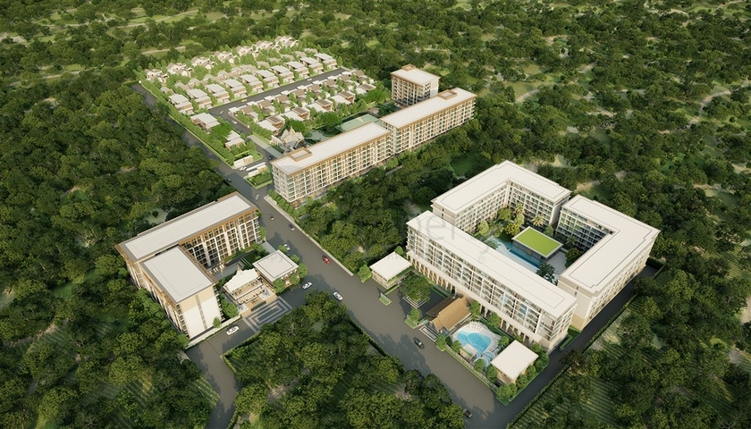 The complex is located in the prestigious Laguna area