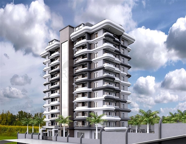 1+1 apartment in a new complex in Avsallar district