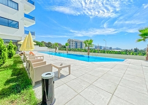 Two-bedroom apartment in Mahmutlar area with mountain view