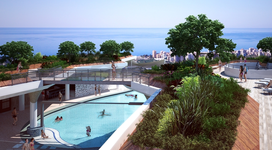 1+1 apartment in a hotel concept complex.