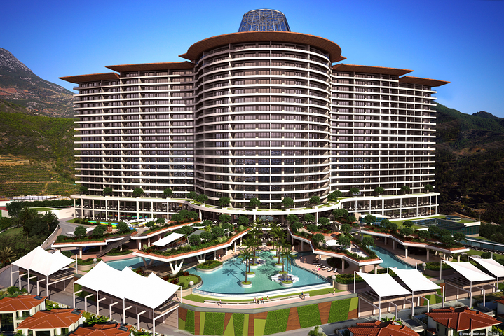 1+1 apartment in a hotel concept complex.