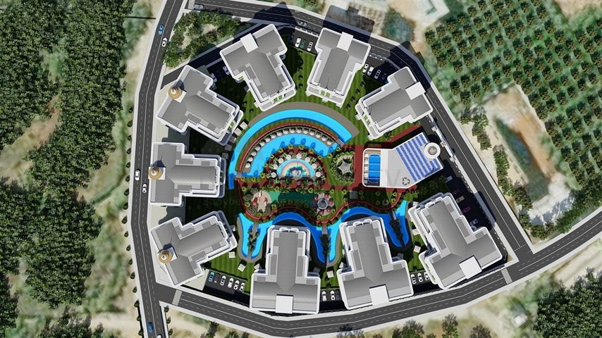 1+1 apartment in an exclusive complex