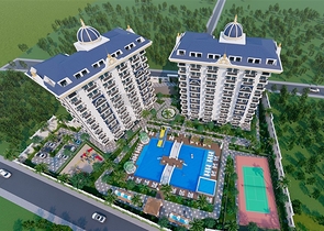 1+1 apartment in a new complex in Avsallar