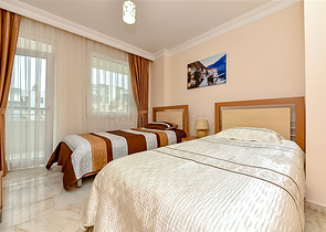 Furnished 2+1 apartment 150 m from the sea