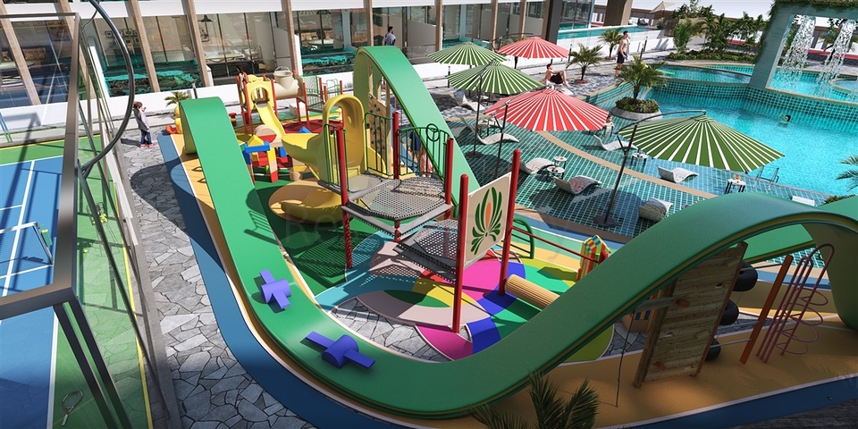 Investment apartments with swimming pool in Dubai, Arjan