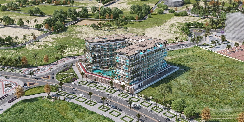 Investment apartments with swimming pool in Dubai, Arjan