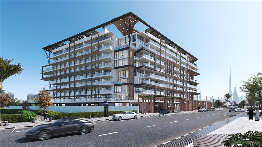 Investment apartments with swimming pool in Dubai, Arjan