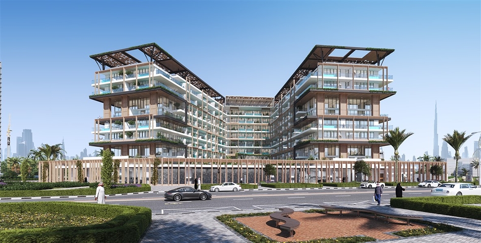 Investment apartments with swimming pool in Dubai, Arjan