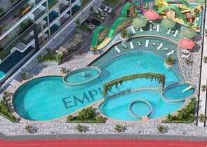 Investment apartments with swimming pool in Dubai, Arjan