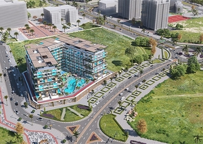 Investment apartments with swimming pool in Dubai, Arjan