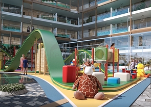 Investment apartments with swimming pool in Dubai, Arjan