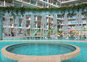 Investment apartments with swimming pool in Dubai, Arjan