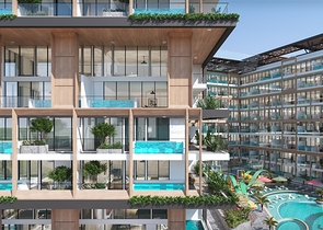 Investment apartments with swimming pool in Dubai, Arjan