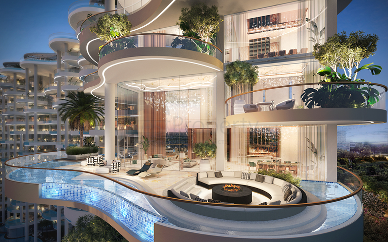 Apartments with Burj Khalifa View and Pools in Dubai