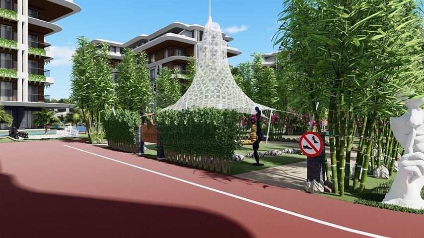 One-bedroom apartment in an exclusive complex in Oba district.