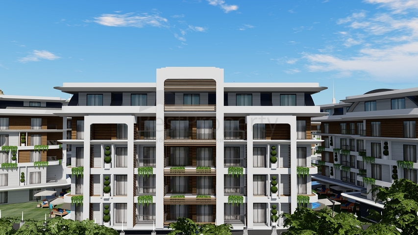 One-bedroom apartment in an exclusive complex in Oba district.