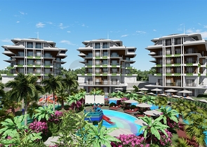 One-bedroom apartment in an exclusive complex in Oba district.