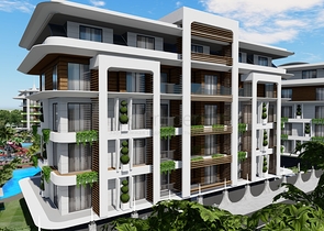 One-bedroom apartment in an exclusive complex in Oba district.