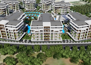 One-bedroom apartment in an exclusive complex in Oba district.