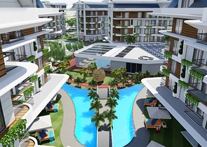 One-bedroom apartment in an exclusive complex in Oba district.