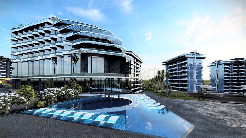 One-bedroom apartment 900 m from the sea in Avsallar district 