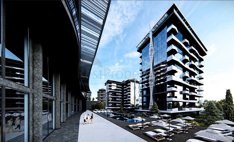 One-bedroom apartment 900 m from the sea in Avsallar district 