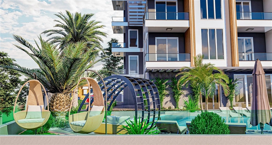 One-bedroom apartment in a new residential complex in Mahmutlar