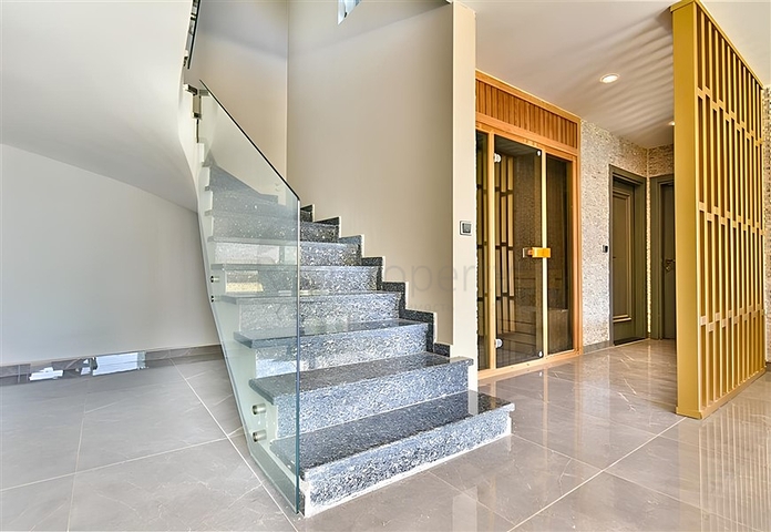 Villa with a view of the Mediterranean Sea and the Alanya Fortress