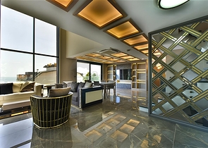 Villa with a view of the Mediterranean Sea and the Alanya Fortress