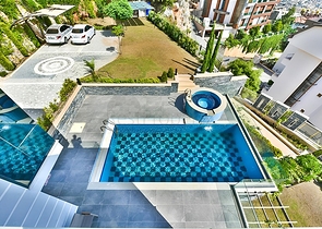 Villa with a view of the Mediterranean Sea and the Alanya Fortress