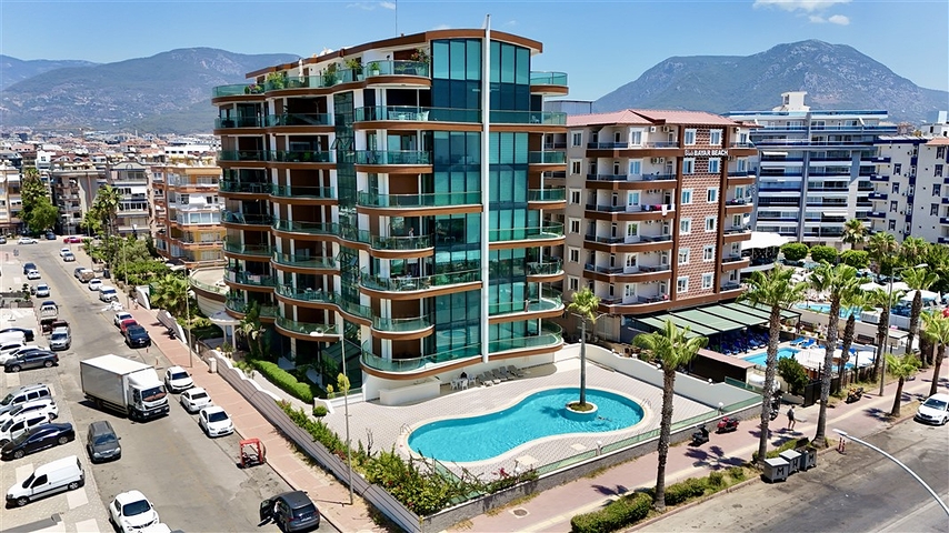 Luxury 3+1 Sea View Apartment in Alanya | 50 m to Beach