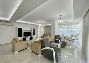 Luxury 3+1 Sea View Apartment in Alanya | 50 m to Beach