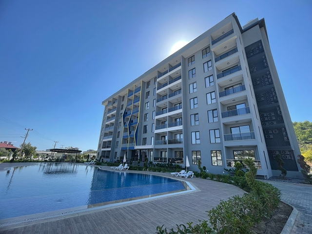 Furnished two-bedroom apartment in a new building in Gazipasa district